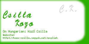 csilla kozo business card